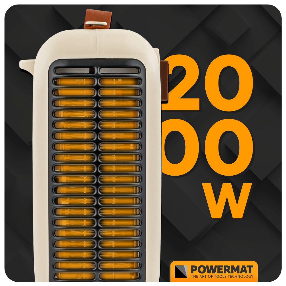Aeroterma electrica PM-TWE-2000D, 2000 W, Powermat PM1397