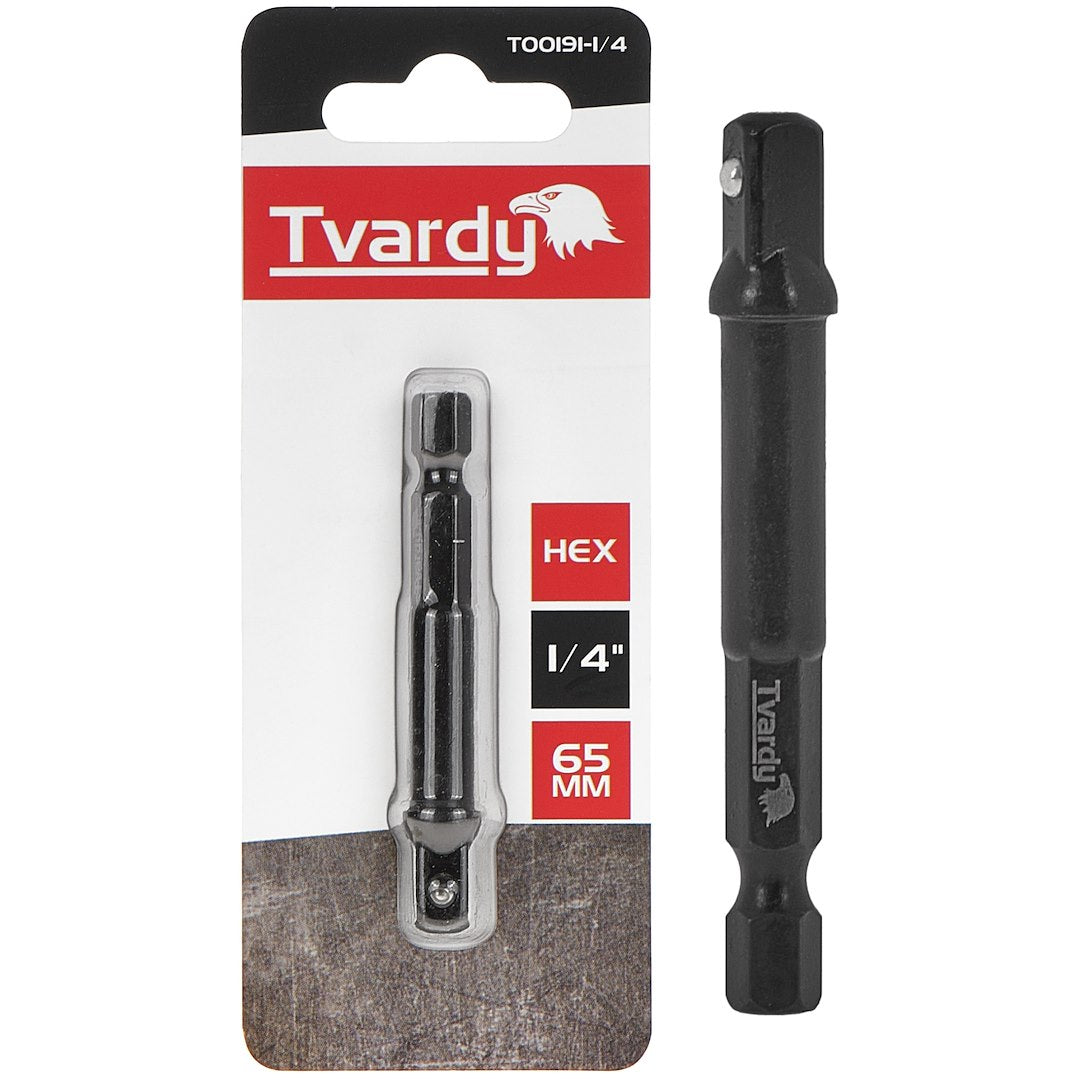 Adaptor biti de impact HEX 1/4", 65 mm, Tvardy T00191-1/4