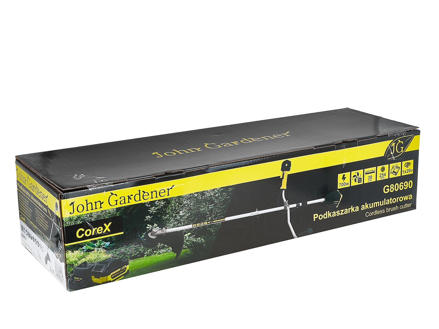 Motocoasa cu acumulator CoreX, 4 Ah, 20 V, John Gardener G80690