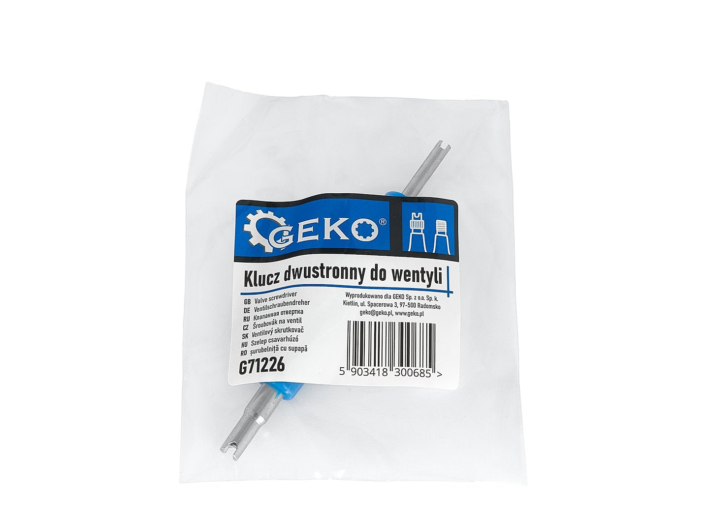 Cheie dubla pentru supape si valve, Geko G71226