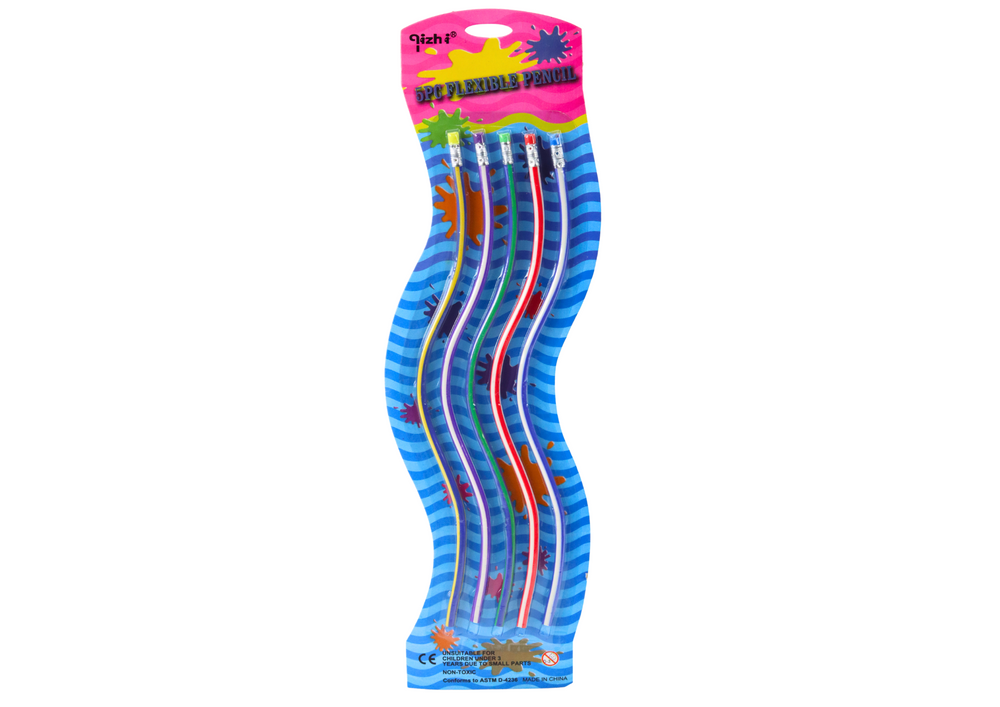 Set 5 creioane elastice de guma, 30 cm, Lean 20929