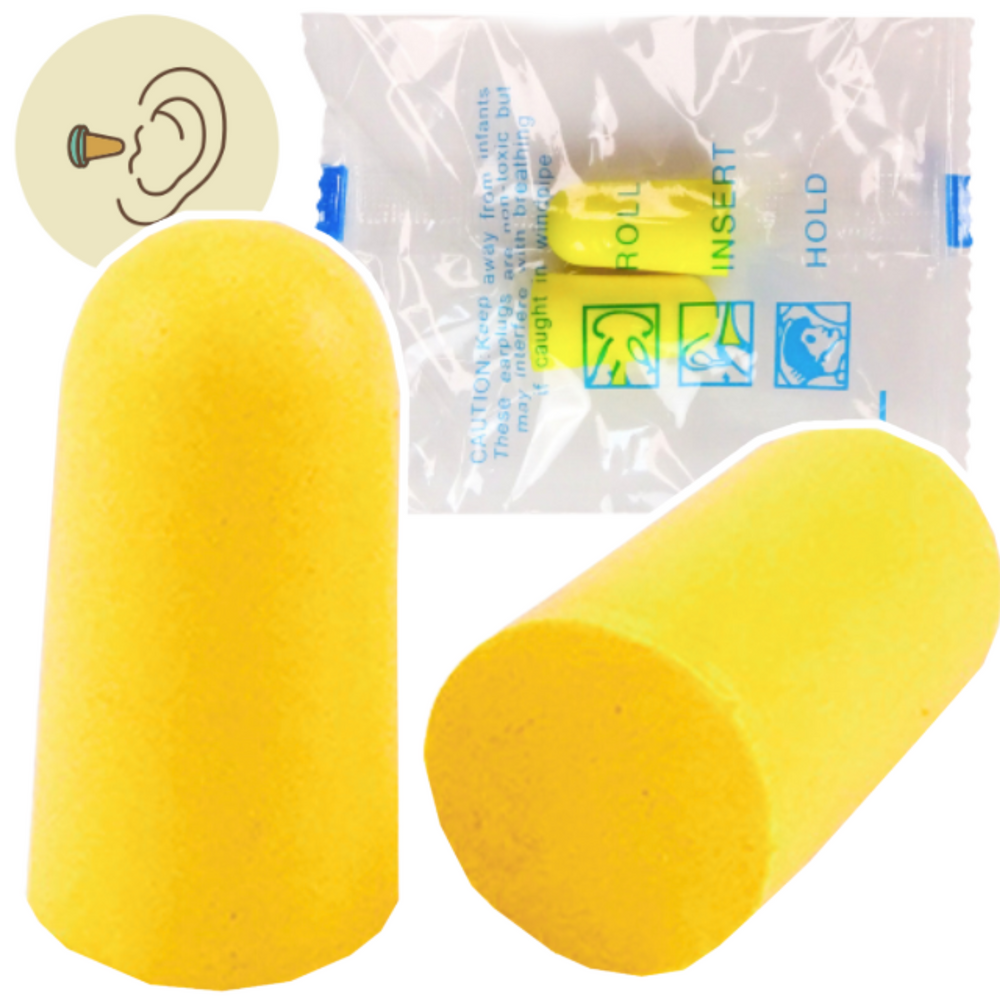 Dopuri de urechi, galben, 24.5x13mm, Lean 14403