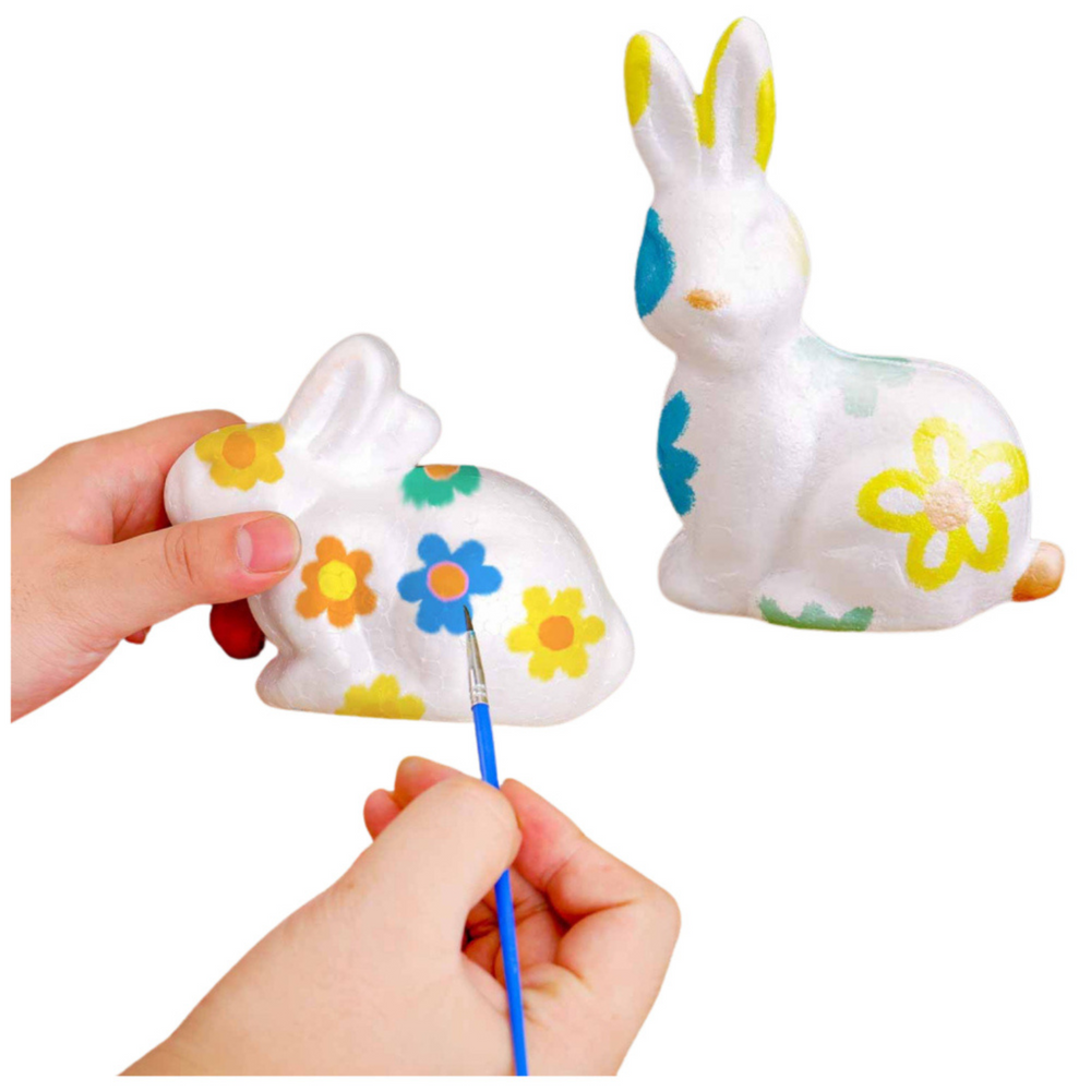 Set pictura oua si iepurasi polistiren, 5 piese, multicolor, 7 x 6 cm, Lean 21352