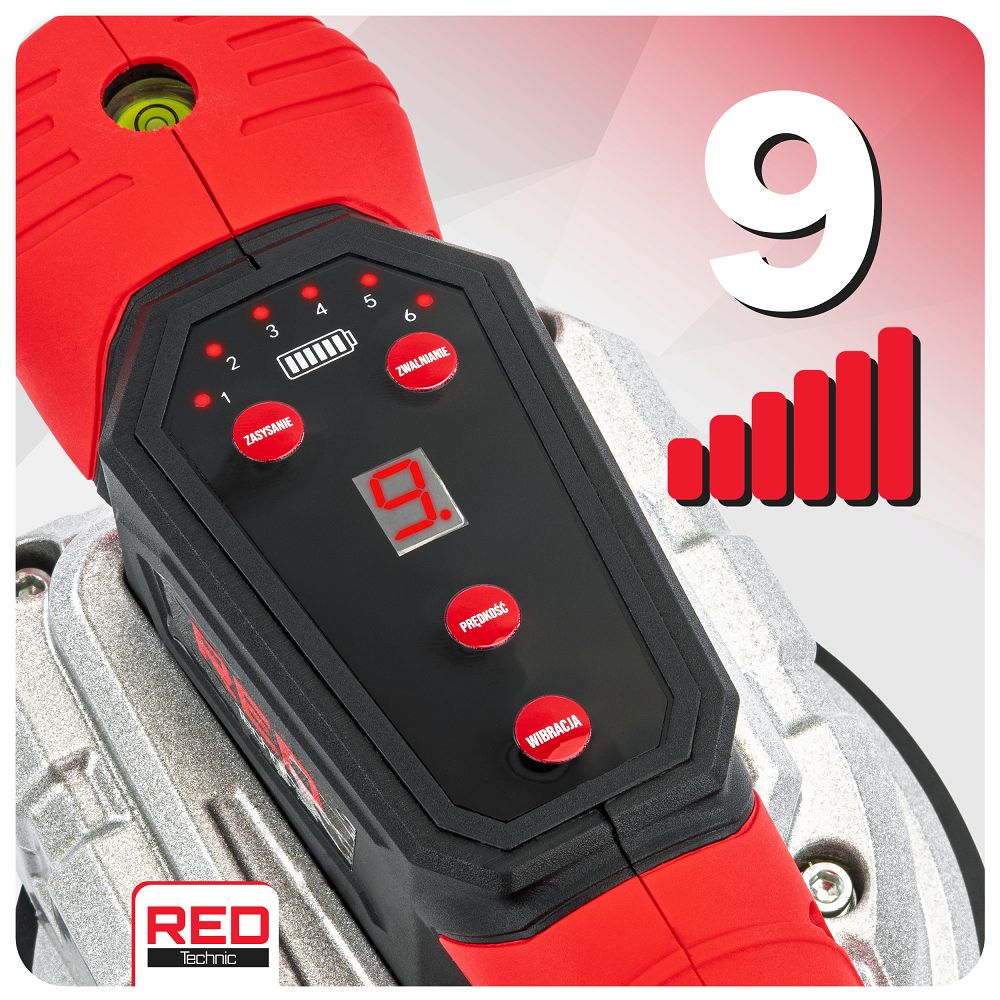 Ventuza vibranta pentru gresie, capacitate maxima 100 kg, 150 mm, Red Technic RTAPW0155