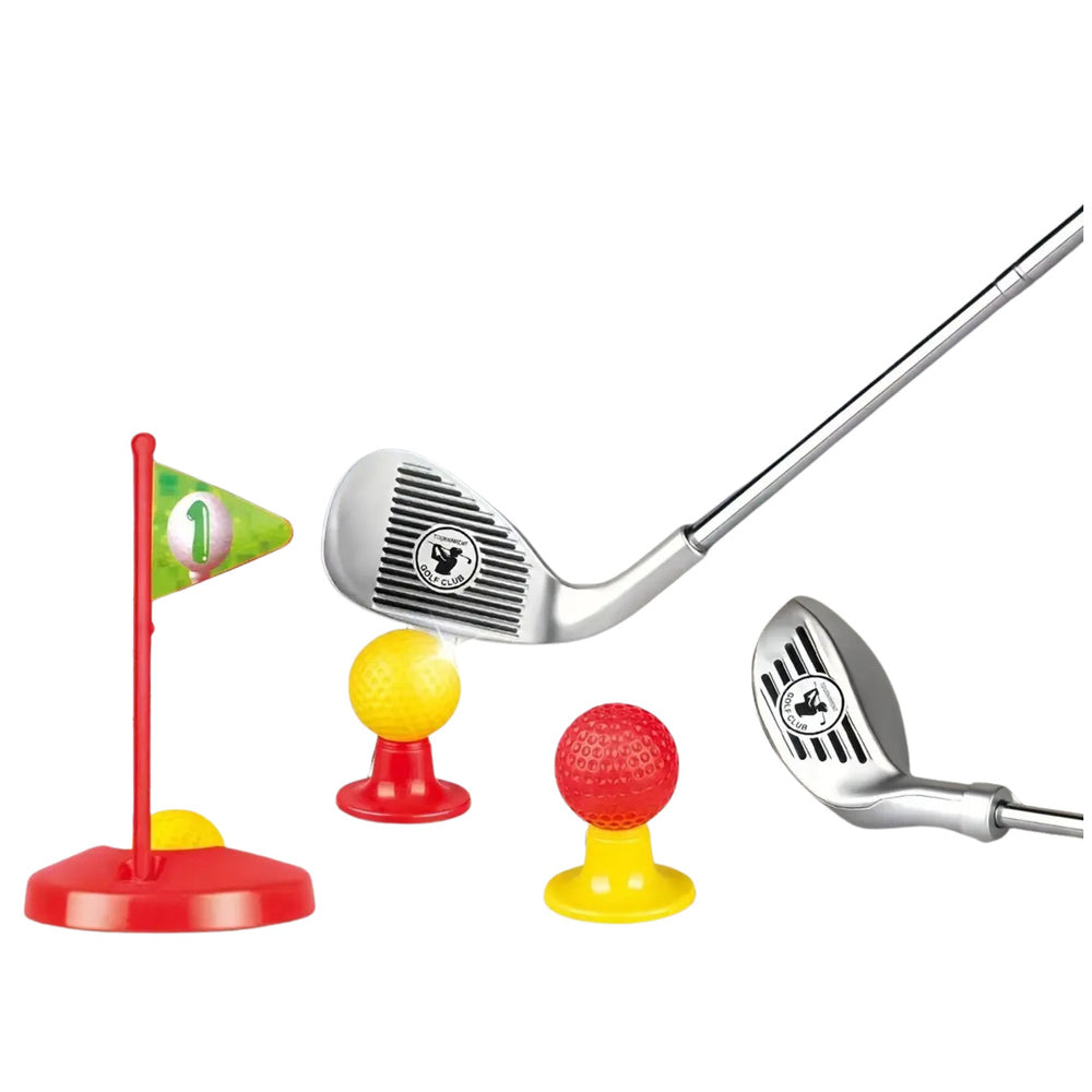 Set de golf pentru copii, crose, mingi, steaguri, suporturi de pahare, 48 bucati, Lean 26306