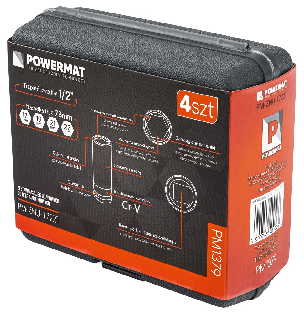 Set chei tubulare de impact PM-ZNU-1722T, 3 bucati, Powermat PM1379
