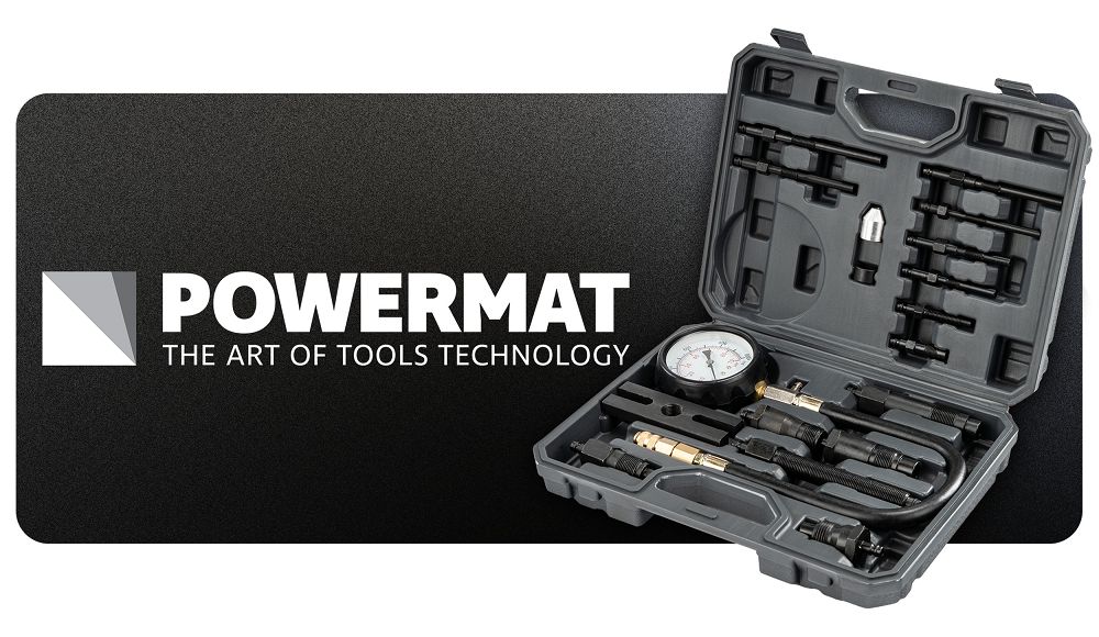 Tester compresie pentru motoare diesel PM-MCSD-16T, 16 piese, Powermat PM1524
