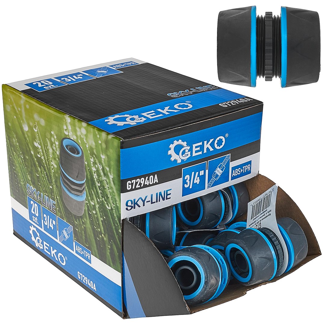 Set conectori reparare furtun 3 / 4" Sky-Line, 20 bucati, Geko G72940A