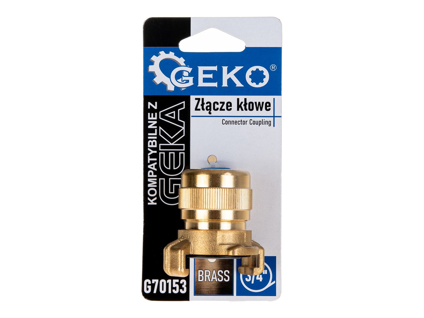 Cuplaj din alama cu gheara pentru furtun, prindere 3 / 4", Geko G70153
