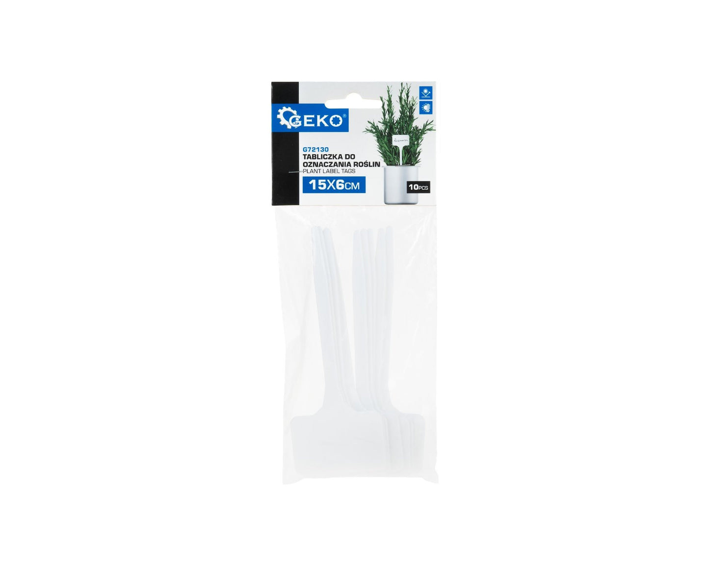 Set placute pentru identificare plante, 15x6cm, 10 bucati, Geko G72130