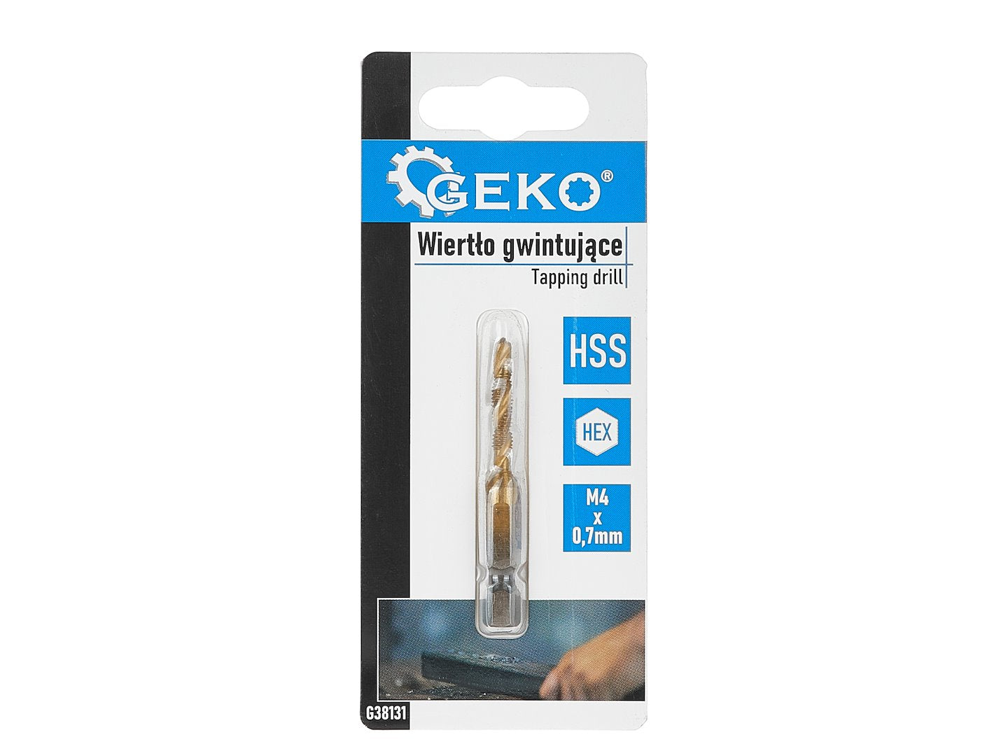 Burghiu HSS HEX pentru filetat, M3 x 0.7 mm, Geko G38131