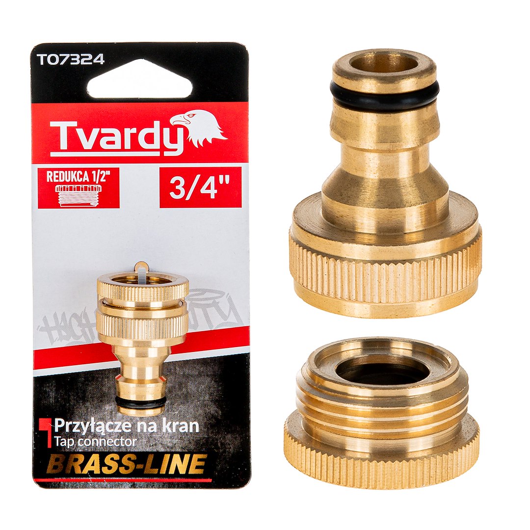 Conector pentru robinet 3 / 4" cu reductor de 1 / 2" Brass Line, Tvardy T07324