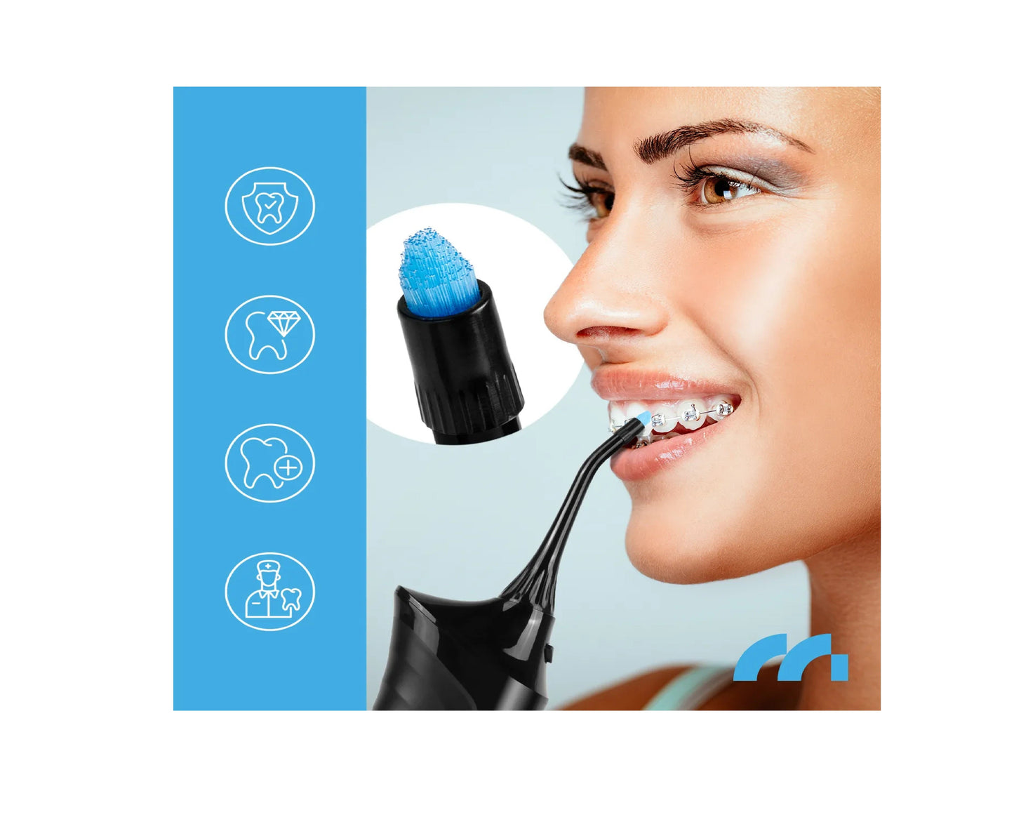 Irigator dentar Toothie X60 cu 6 duze interschimbabile, 4 moduri de functionare, 150 PSI, MalTec 113313
