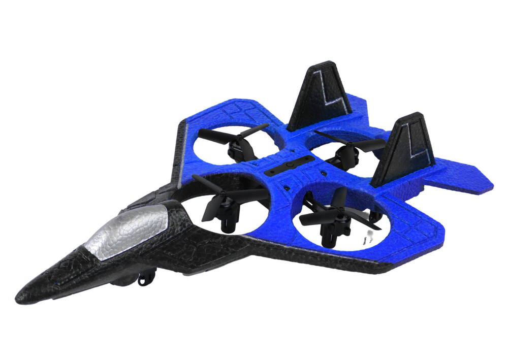 Drona de jucarie RC Blue Fighter cu telecomanda, Lean 16082