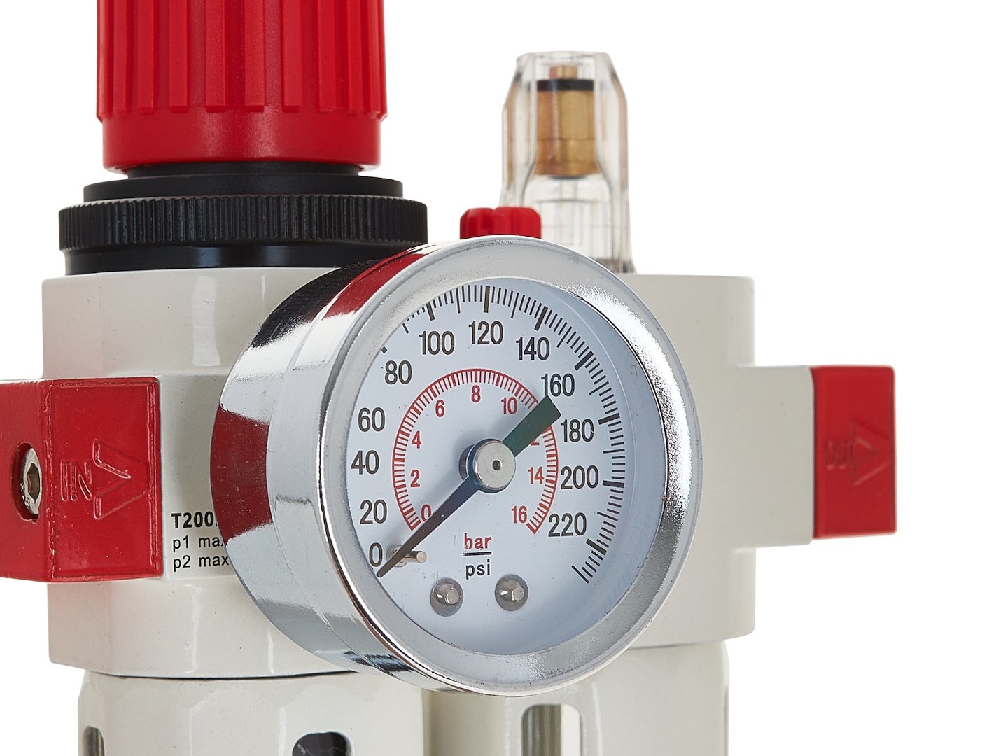 Bloc de preparare a aerului 1 / 4" cu filtru, separator de apa si lubrifiant, Tvardy T20023