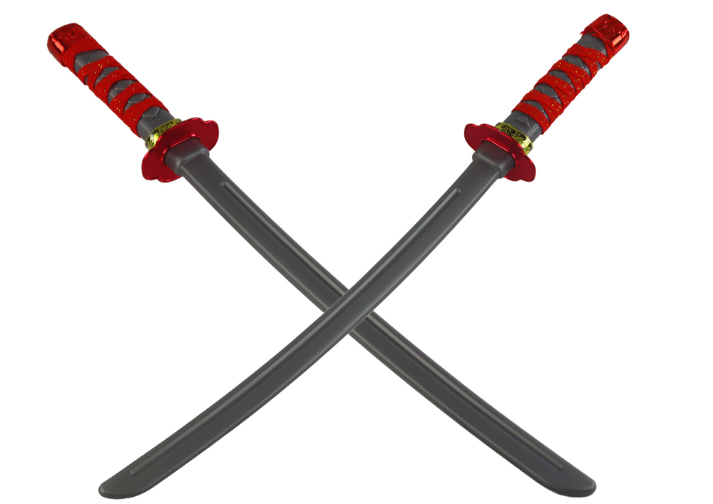 Set razboinic Ninja cu 2 sabii si 2 pumnale pentru copii, Lean 17870