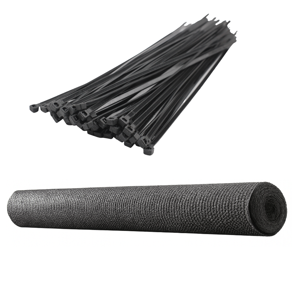 Plasa de umbrire pentru gard, 1.5 m, 10m, 140g/m², gri inchis, Lean 25838