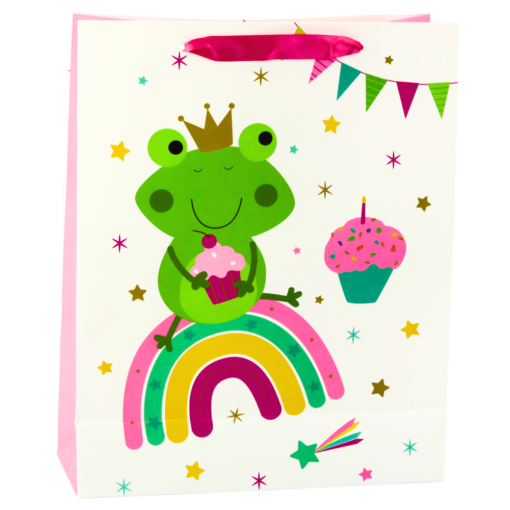 Punga de cadou cu grafica colorata, 32 x 26 x 10 cm, Lean 21596