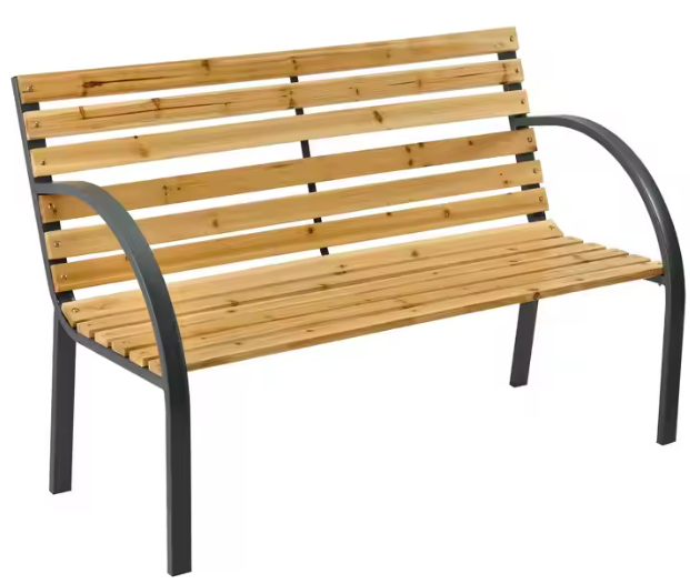 Banca de gradina din lemn, 73 x 125 cm, Lean 26569