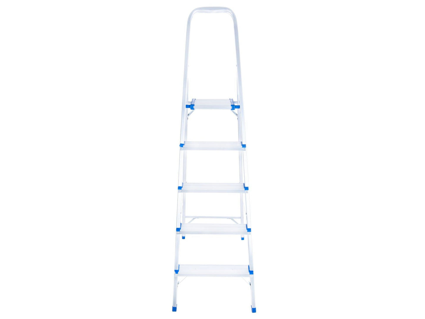 Scara pliabila din aluminiu cu 5 trepte, inaltime de lucru 3 m, capacitate maxima 150 kg, Geko G02417