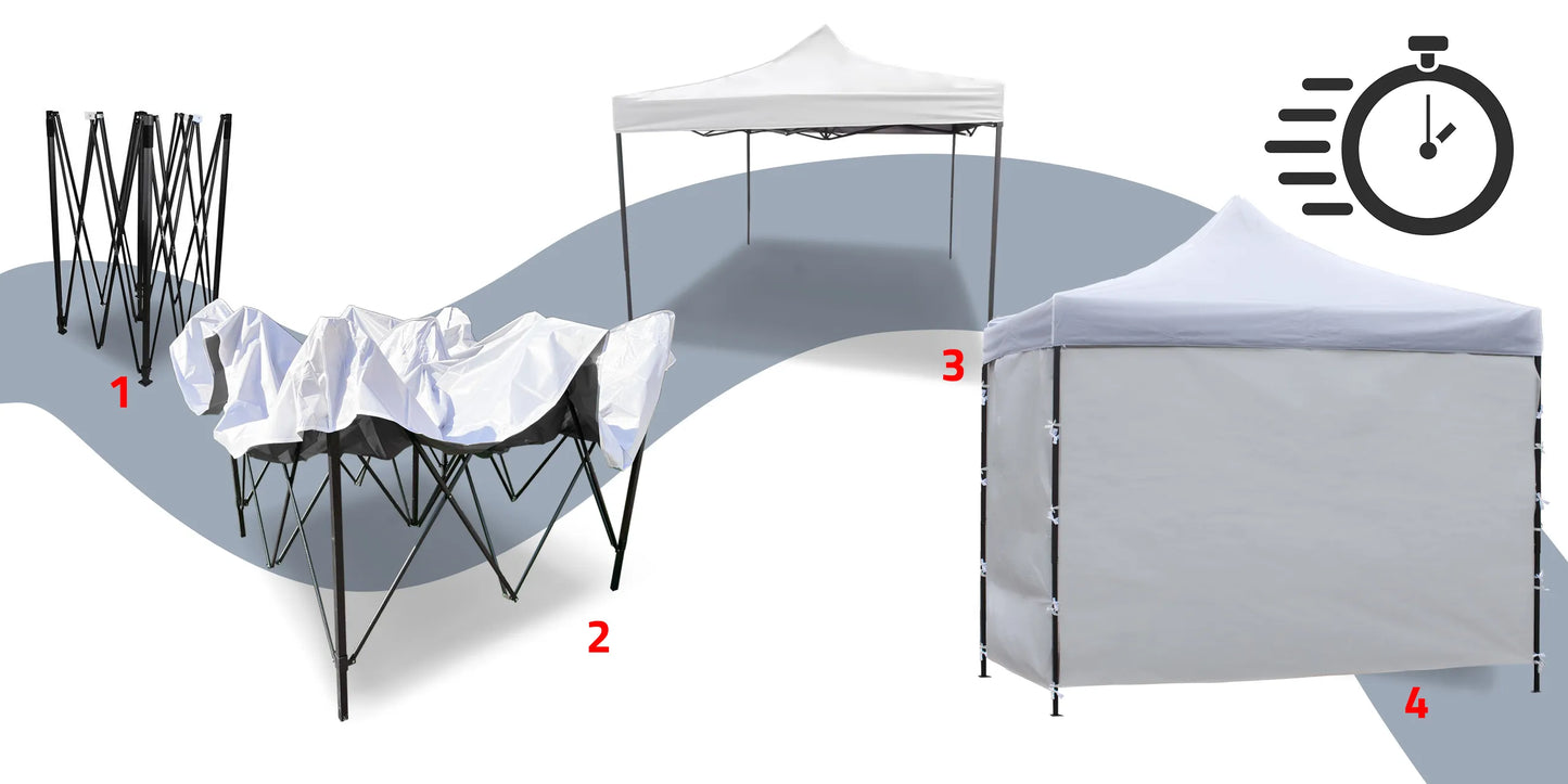Cort de gradina pavilion, 3 x 3 x 3.1 m, alb, MalTec 112814