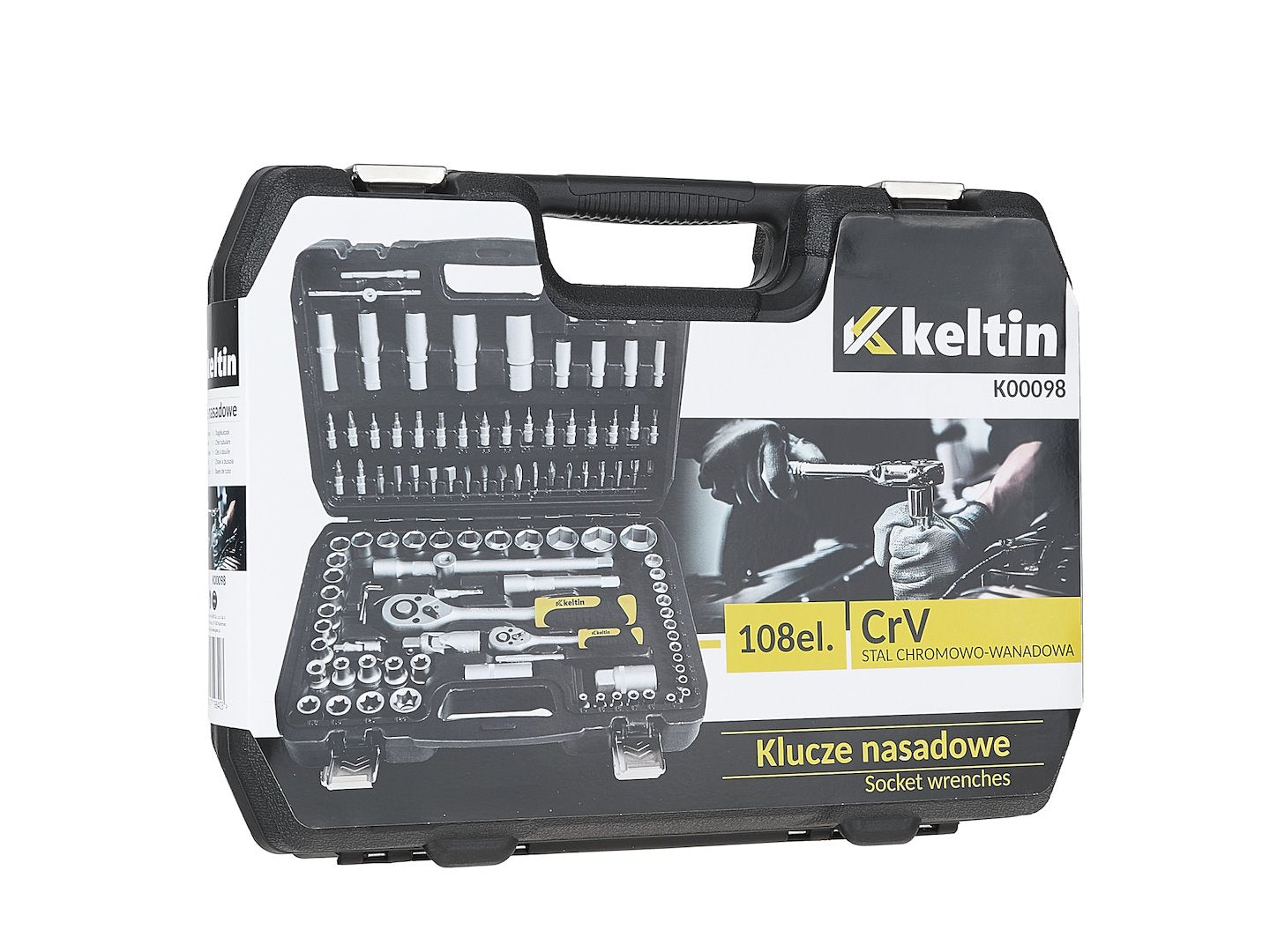 Set chei tubulare, 108 piese, Keltin K00098