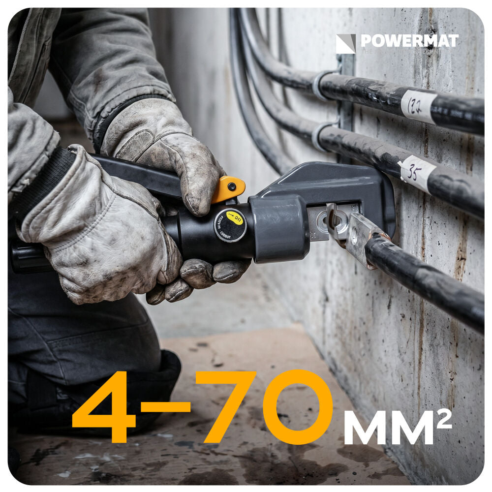 Cleste hidraulic pentru sertizare cabluri PM-ZHDK-470T, 4-70mm2, Powermat PM1469