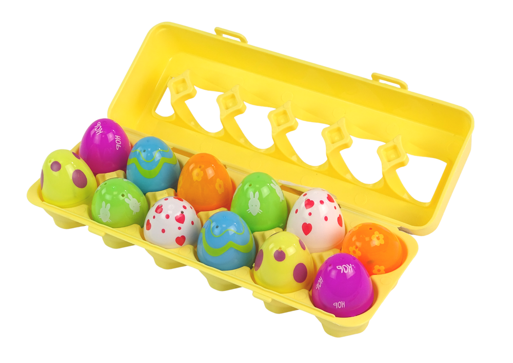 Set 12 oua de Paste cu surpriza figurine, multicolor, Lean 13104