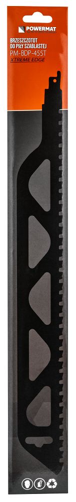 Lama pentru fierastrau sabie PM-BDP-455T, 455 x 50 mm, Powermat PM1394