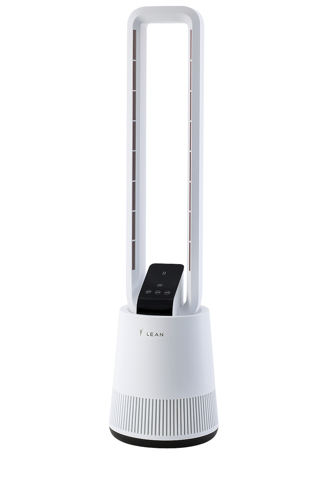 Ventilator de podea fara lame cu temporizator, afisaj LCD, telecomanda, Lean 26652