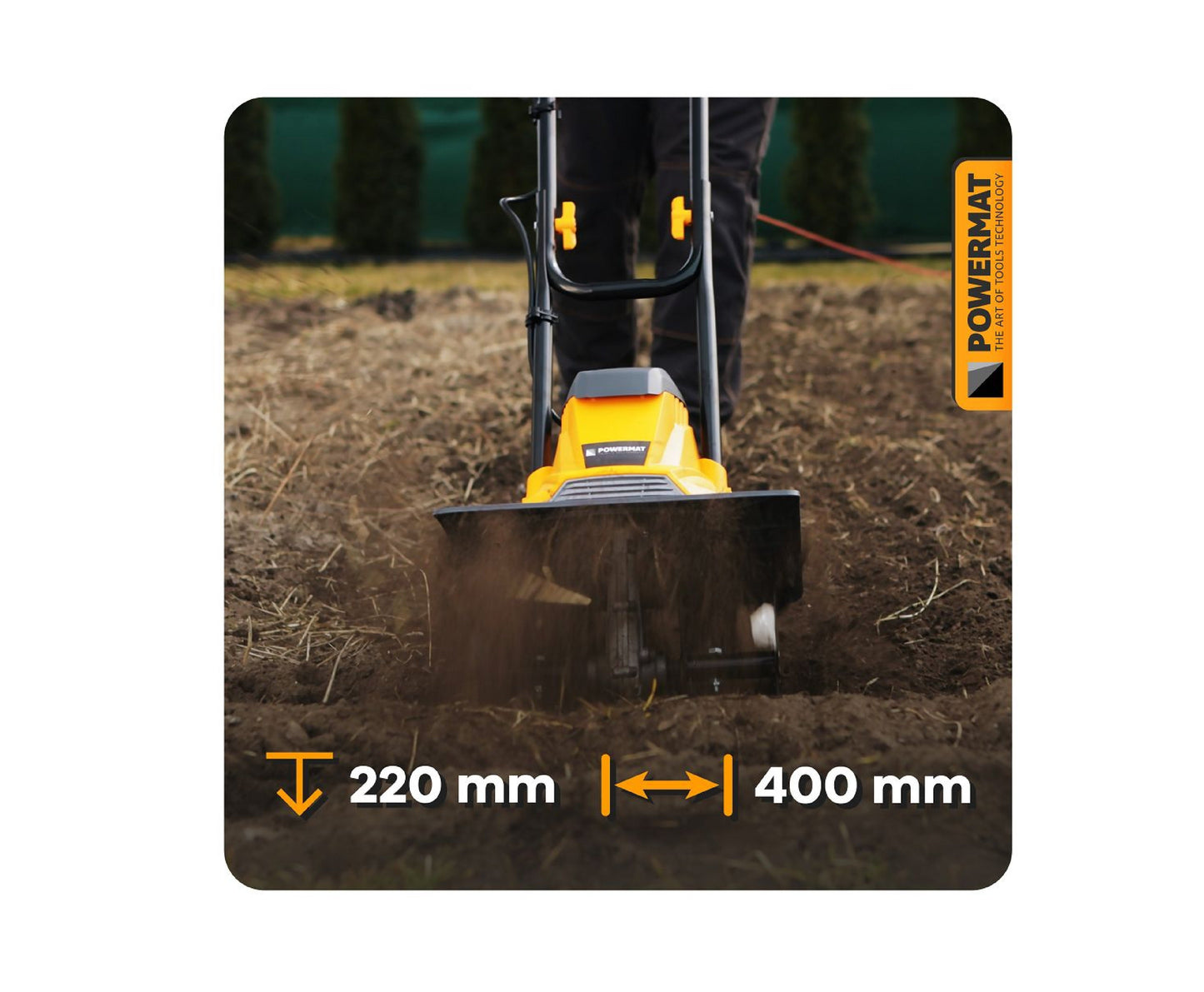 Motocultor electric PM-GGE-1900M, 1900 W, Powermat PM1387