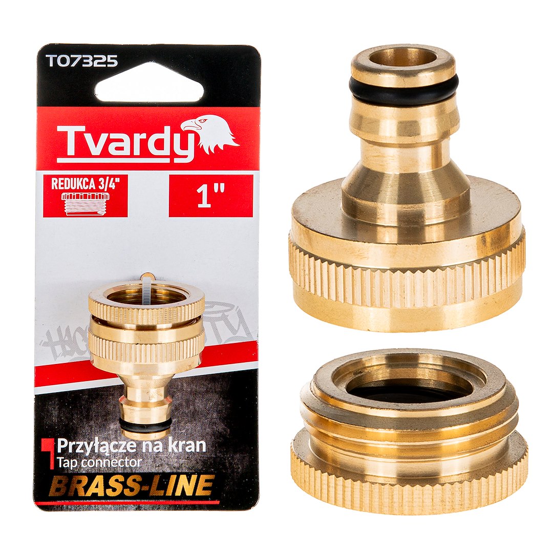 Conector robinet de 1" cu reductor de 3 / 4" Brass Line, Tvardy T07325