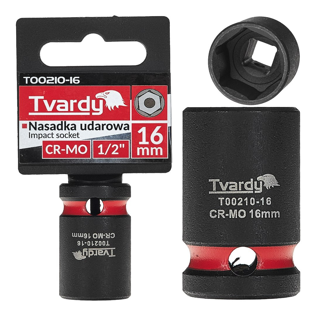 Cheie tubulara de impact in 6 puncte, 1 / 2", 16 mm, Tvardy T00210-16