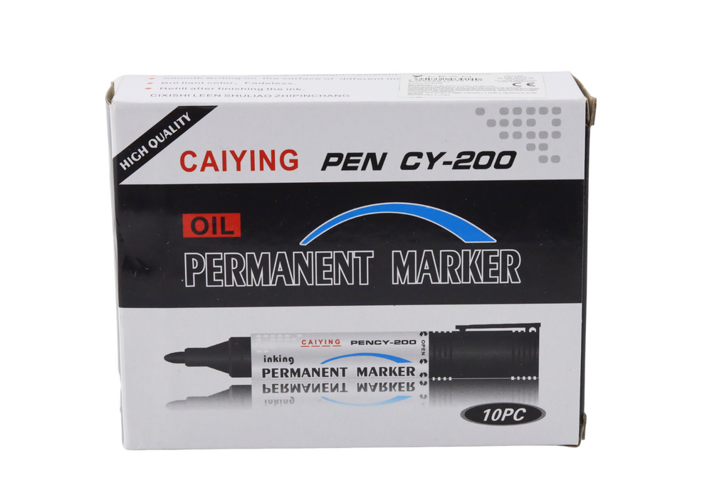 Set markere permanente negre, 13 x 10 x 4 cm, Lean 20726