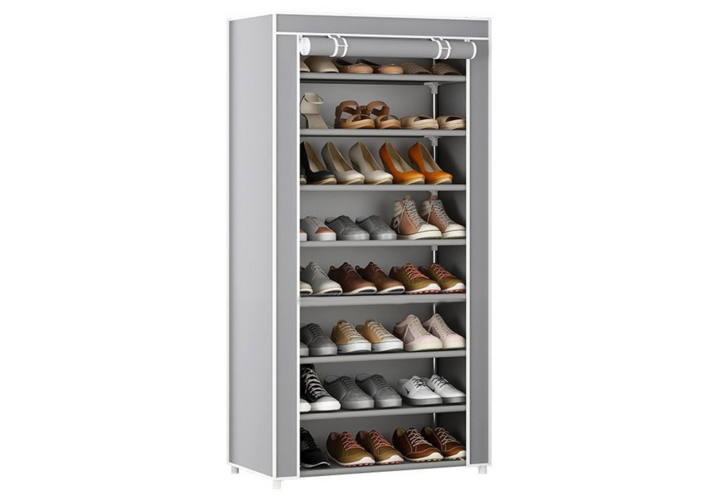 Dulap pentru pantofi, 40 perechi, gri, 140 x 60 x 30 cm, Lean 20809