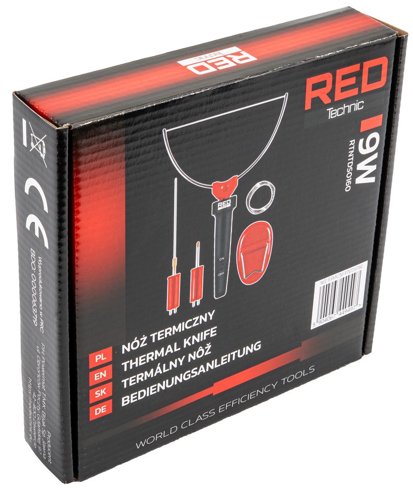 Cutit termic pentru polistiren 9 W, Red Technic RTNTDS0160