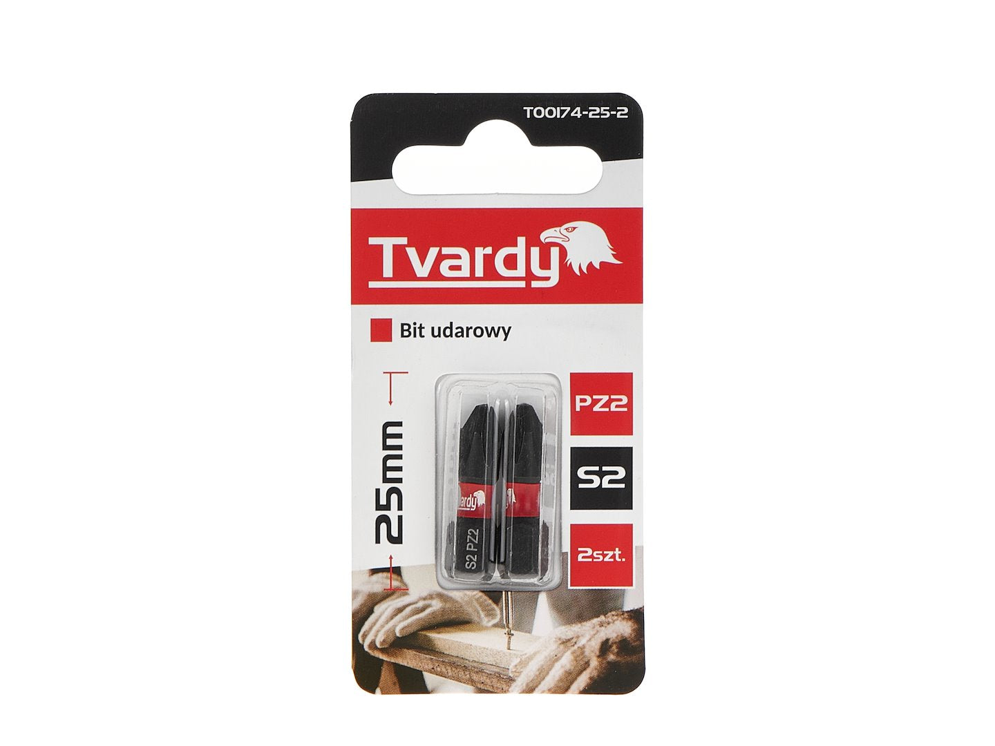 Set biti de impact PZ2, 25 mm S2, Tvardy T00174-25-2