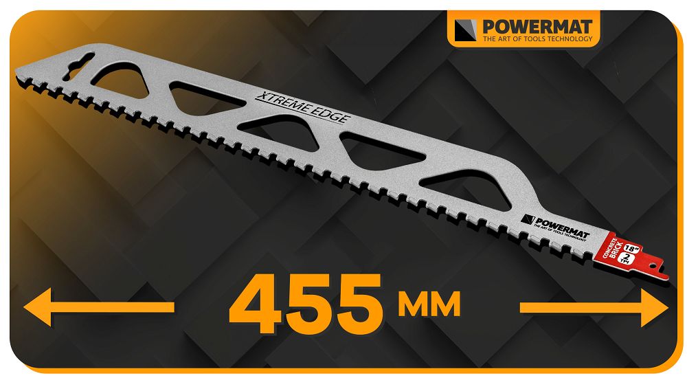 Lama pentru fierastrau sabie PM-BDP-455T, 455 x 50 mm, Powermat PM1394