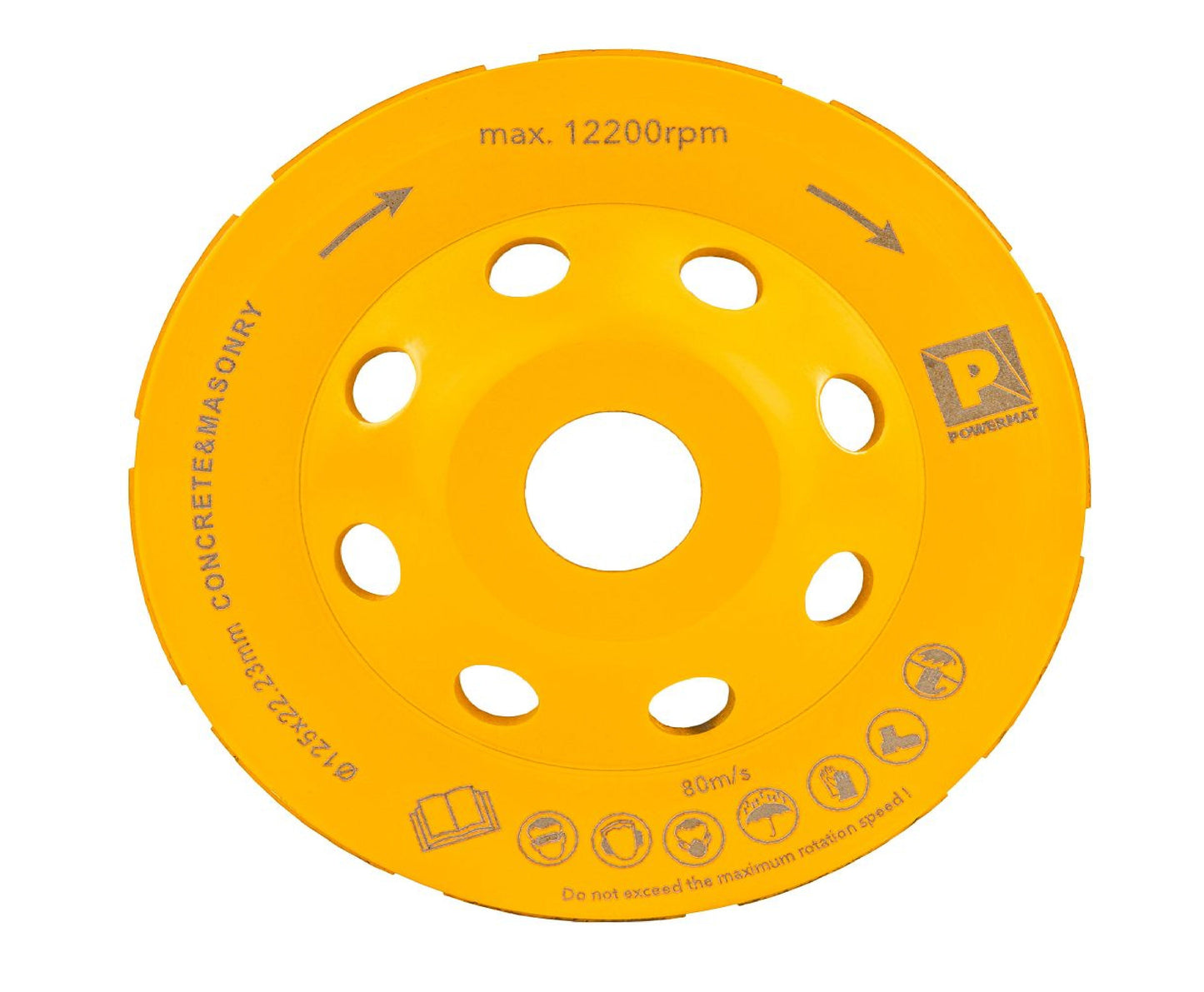 Disc diamantat pentru slefuit PM-DTG-1253T, 125 mm, Powermat PM1419