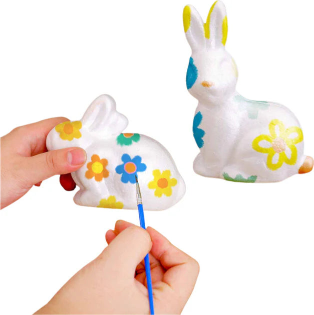 Set pictura decoratiuni de Paste, iepuras si 2 oua, 4 culori, 14 x 9.5 cm, 5.5 cm, Lean 21354