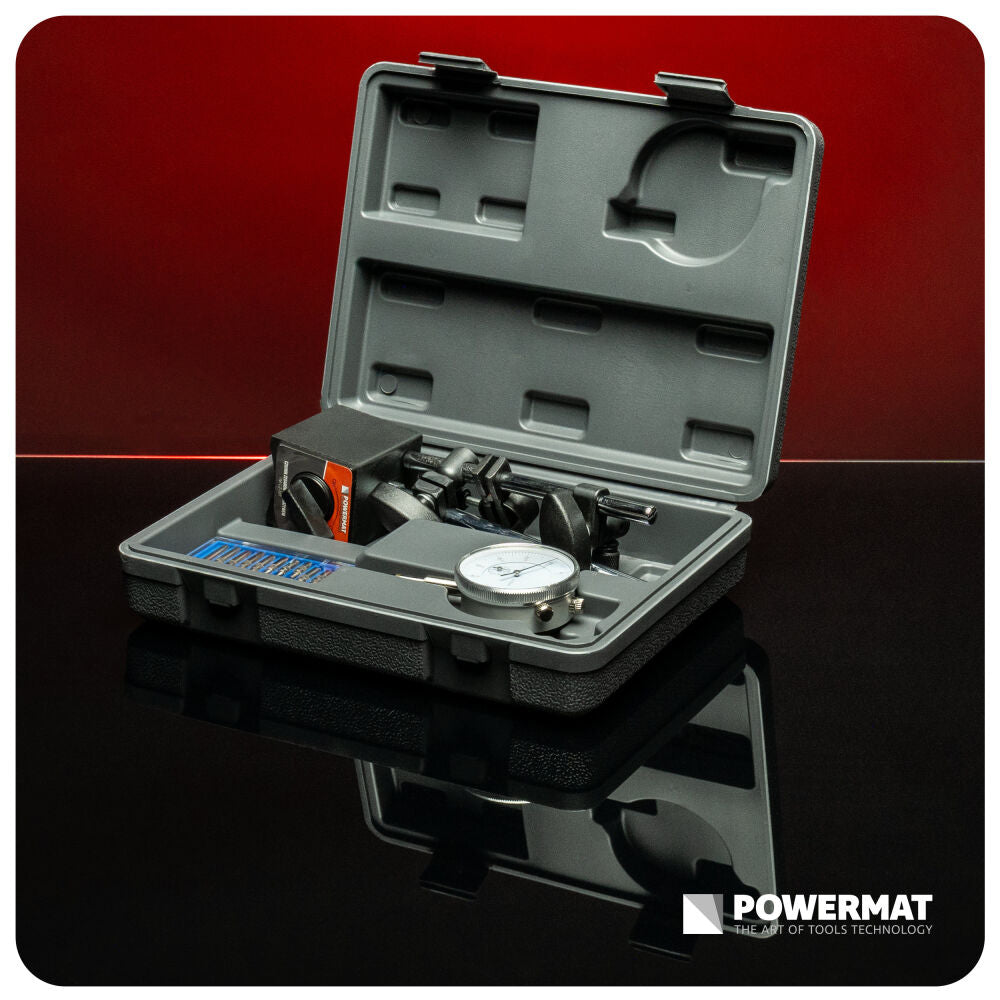 Set ceas comparator cu suport magnetic PM-CZ-10T, 0-10 mm, Powermat PM1521