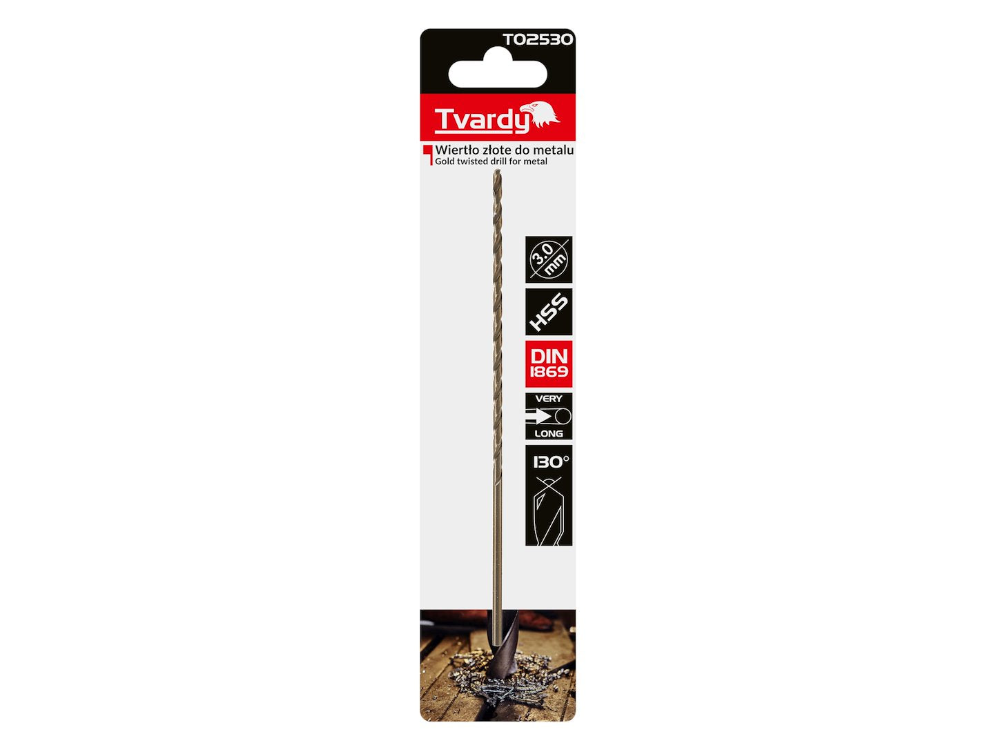 Burghiu HSS pentru metal 3 x 150 mm DIN1869, Tvardy T02530