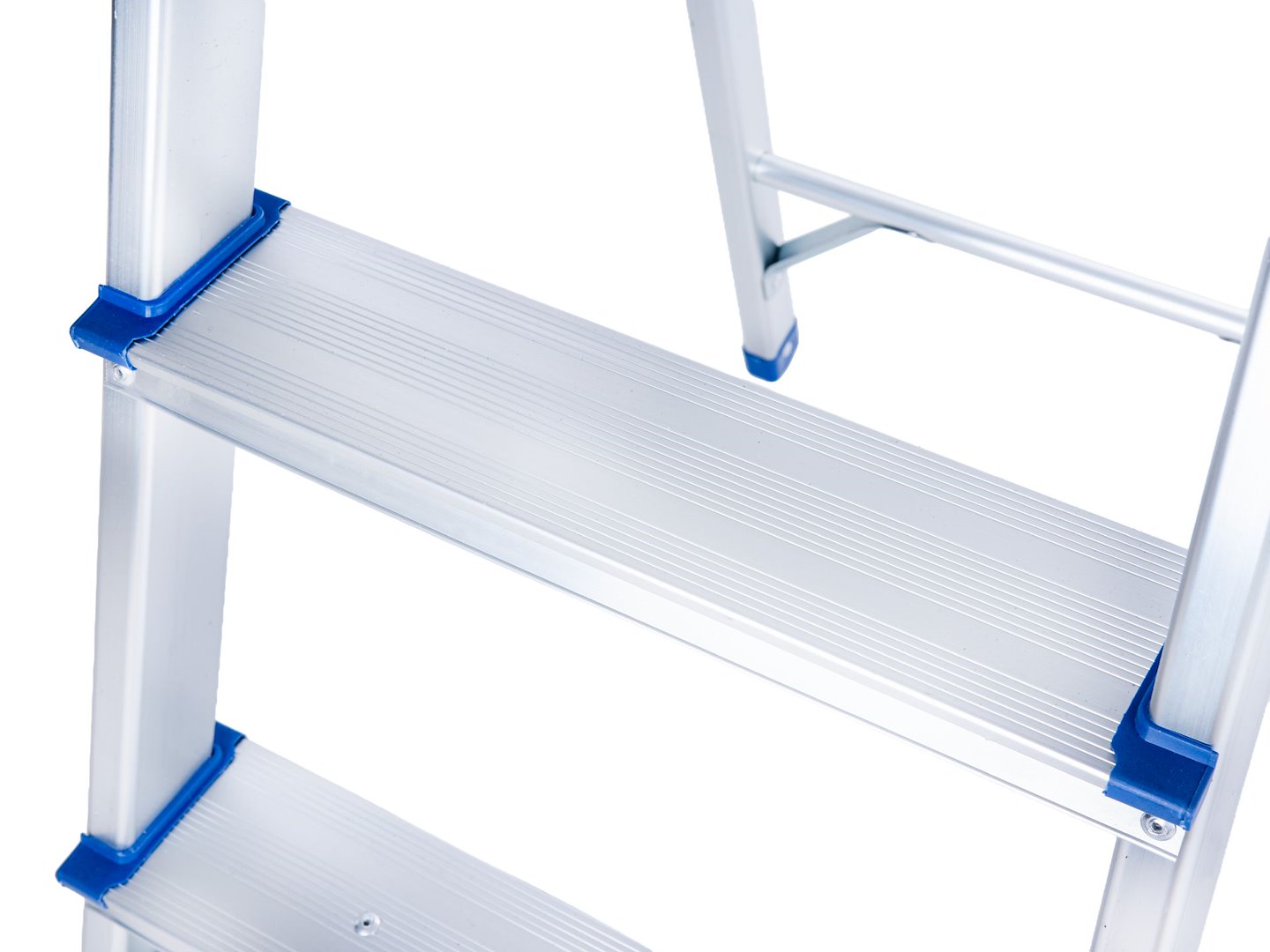 Scara pliabila din aluminiu cu 5 trepte, inaltime de lucru 3 m, capacitate maxima 150 kg, Geko G02417