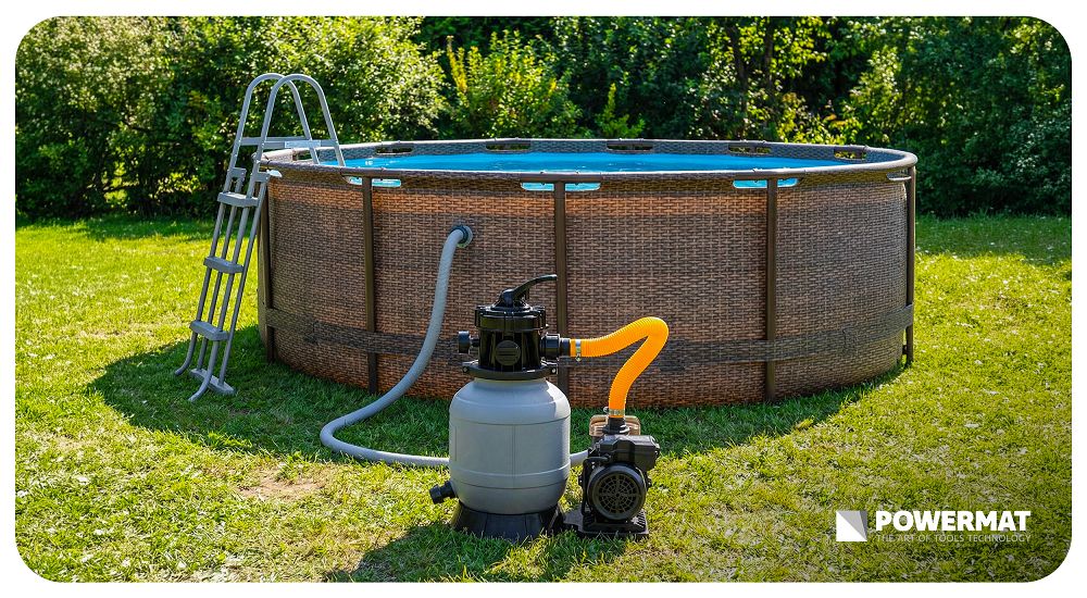 Pompa de nisip pentru piscina PM-PPDB-550JT, afisaj LCD, 13200 l / h, 550 W, Powermat PM1483