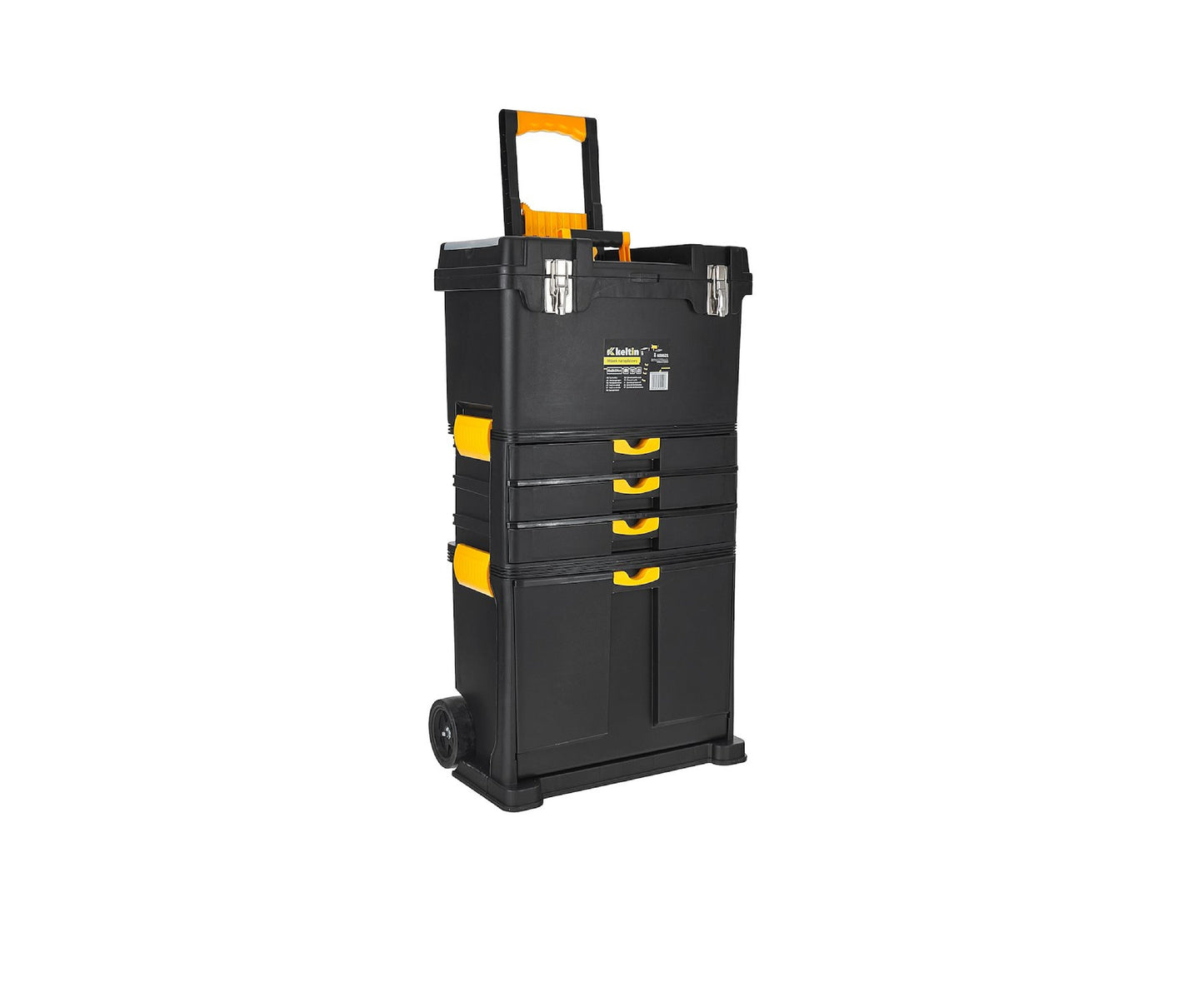 Carucior pentru scule cu organizator, 4 sertare, plastic, Keltin K00621