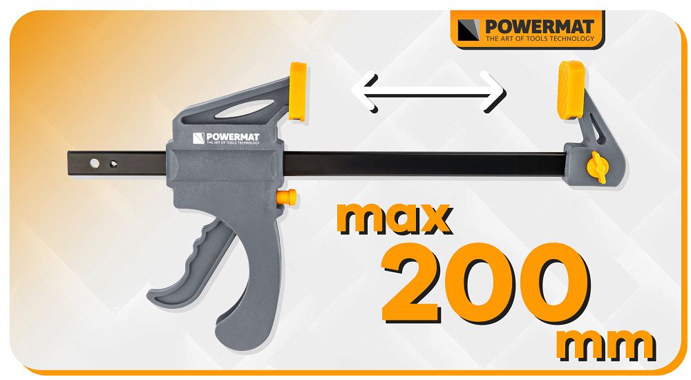 Clema de tamplarie PM-SSD-8T, 200 mm, Powermat PM1430