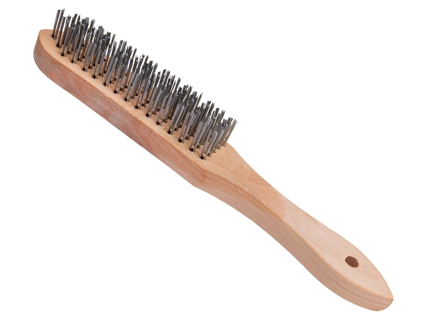 Perie de sarma pentru indepartarea ruginii, maner din lemn, 5 randuri de peri de sarma, Geko G00735