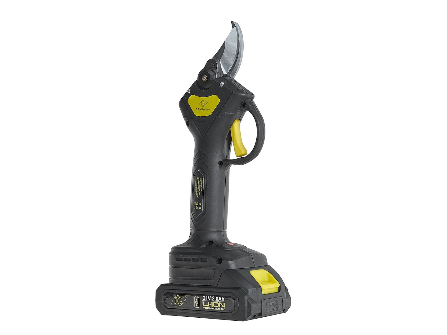 Foarfeca de gradina electrica cu tija telescopica, 1.65 - 2.50 m, 30 mm, 2 x 2 Ah, 21 V, Geko G80663