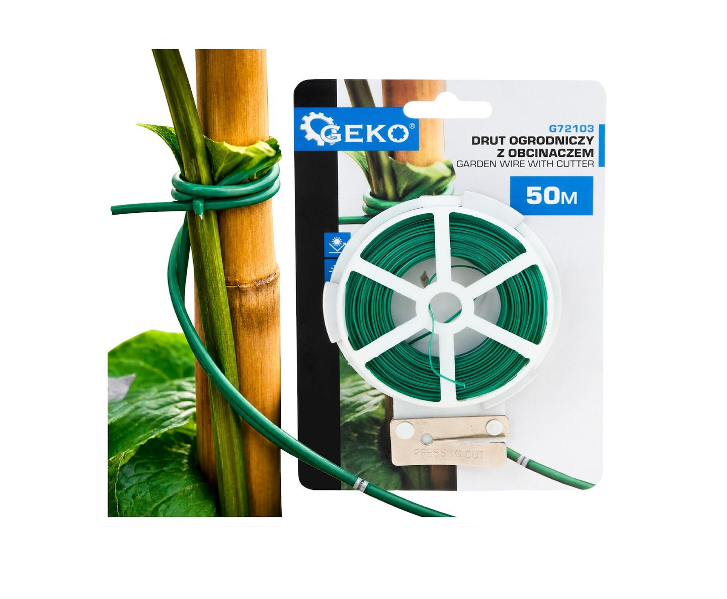 Sarma pentru legarea plantelor cu derulator, 50 m, Geko G72103