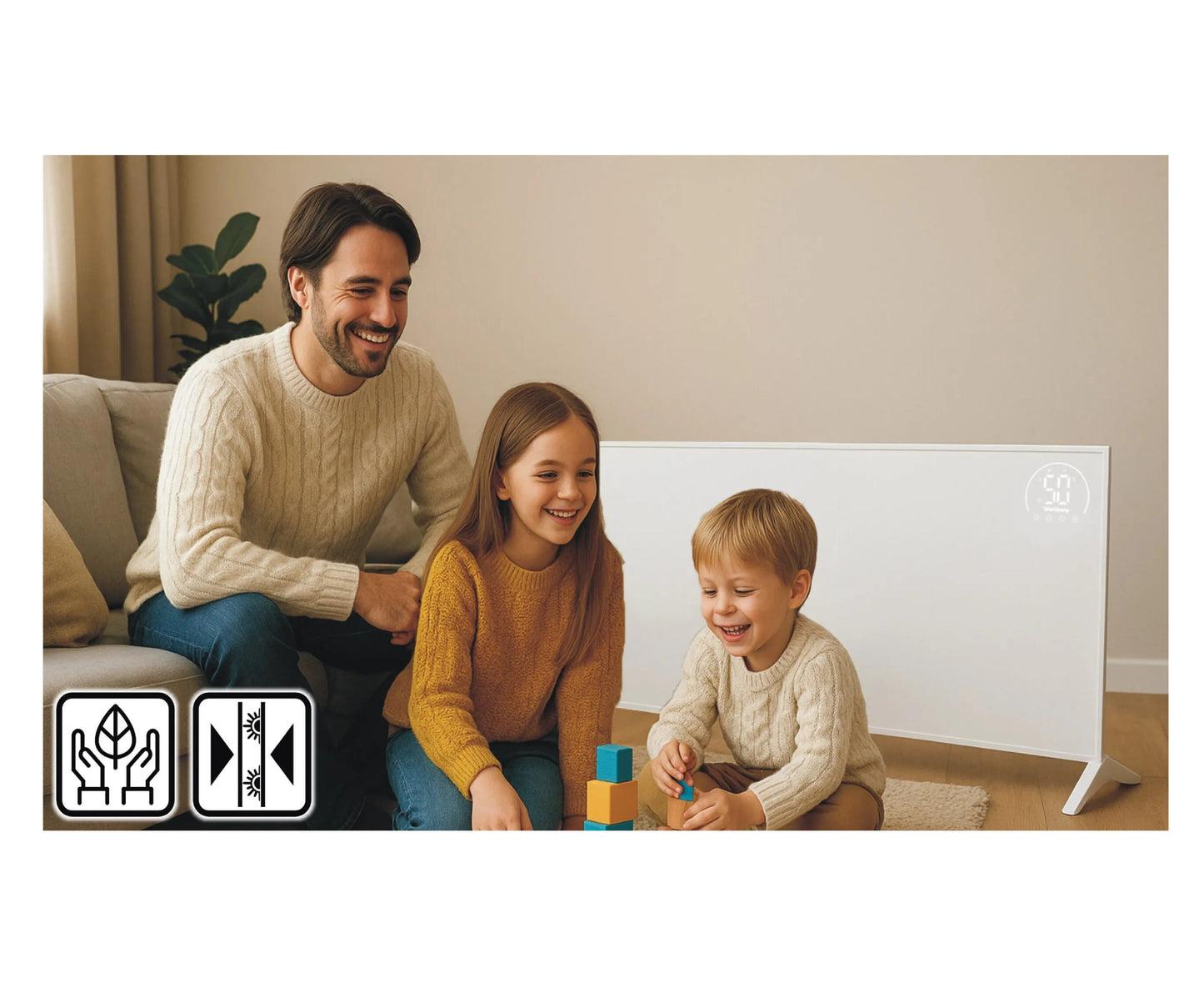 Panou de incalzire Wertberg IR 9.50, control Wi-fi, 480 W, Harder HD1013